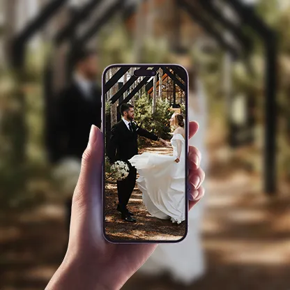 Wedding Content Creation - Phone capturing wedding moments
